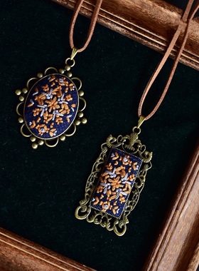 复古宫廷风花纹项链剁手都要买