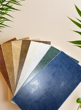 300x600仿古砖茶室阳台防滑地砖红绿蓝色厨房卫生间美式复古墙砖