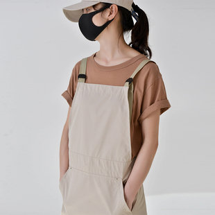 咖啡师日韩式 纯色餐厅咖啡店围裙可定制高级感工作服纯棉厨房防水