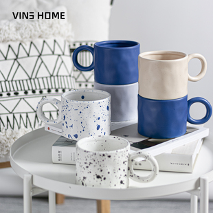 高级感杯子男生 设计感简约情侣高颜值马克杯 个性 陶瓷创意胖胖杯