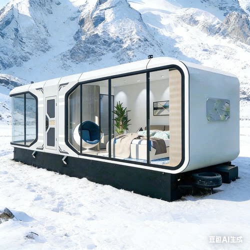 露营地太空舱移动屋 亲子家庭款 带卫浴精装星空房户外野奢度假舱