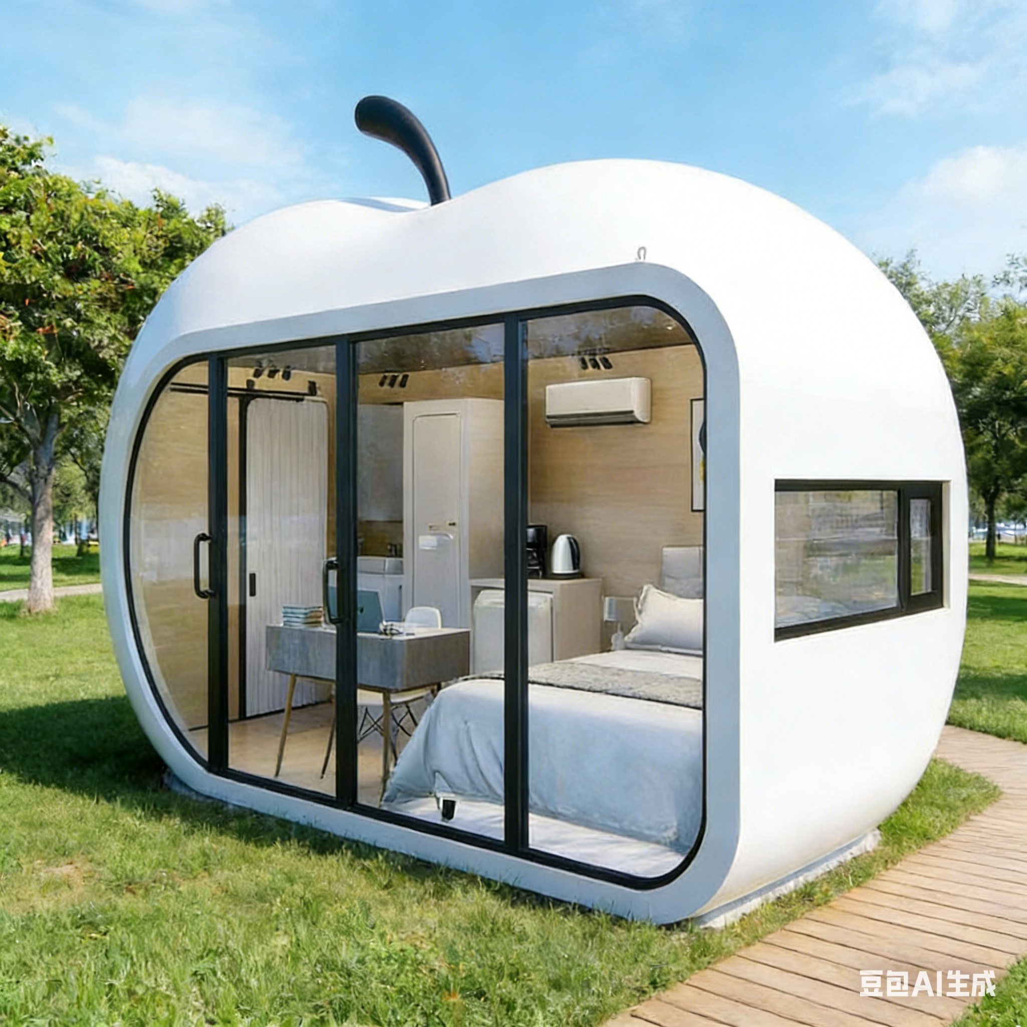 民宿苹果舱移动房 网红 ins 风住宿 可定制户型 保温隔音厂家直供