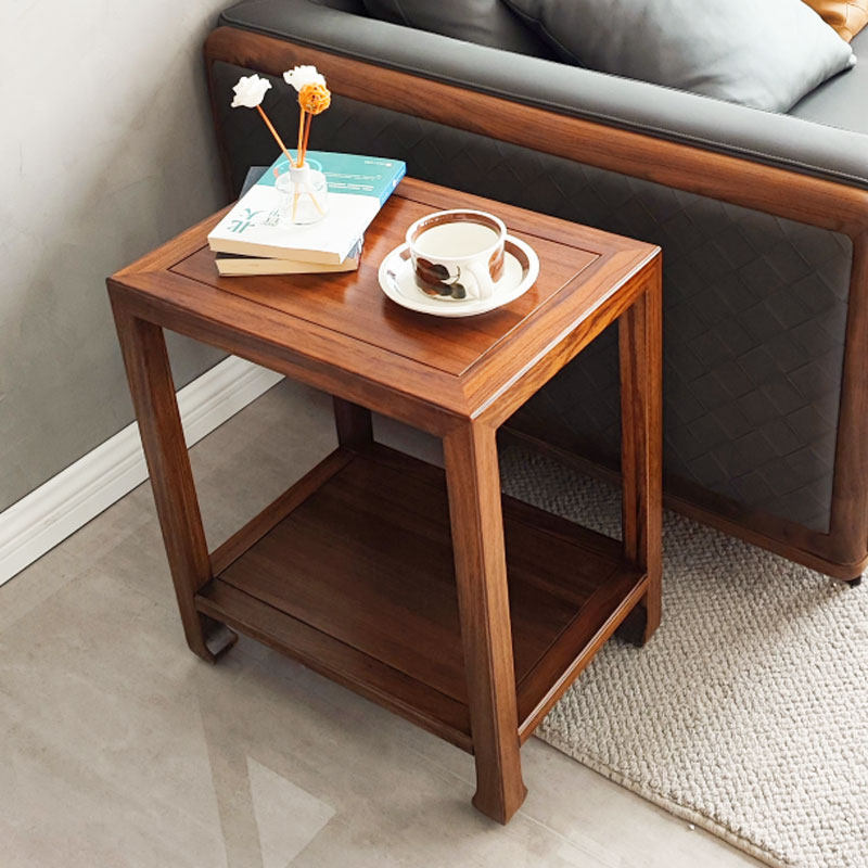 乌金木全实木边几现代中式客厅沙发边几边柜可移动现代家用小茶几