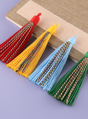 藏式风手搓棉线穗子diy包包饰品流苏编织复古民族风项链汉服吊坠