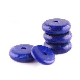 纯天然阿富汗青金石隔片散珠算盘珠扣片垫片散珠diy星月菩提配饰