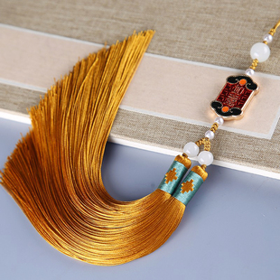 古风压襟挂件中国风吊坠旗袍古典挂饰乐器吉祥牌子吊坠双流苏穗子