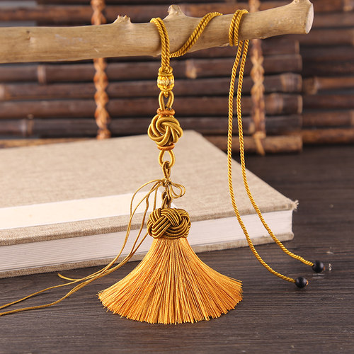 古风曼陀罗结吊绳汽车挂件线帽流苏穗子吊坠民族风后视镜车载挂绳