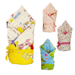 纯手工新生儿棉花抱被婴儿抱毯