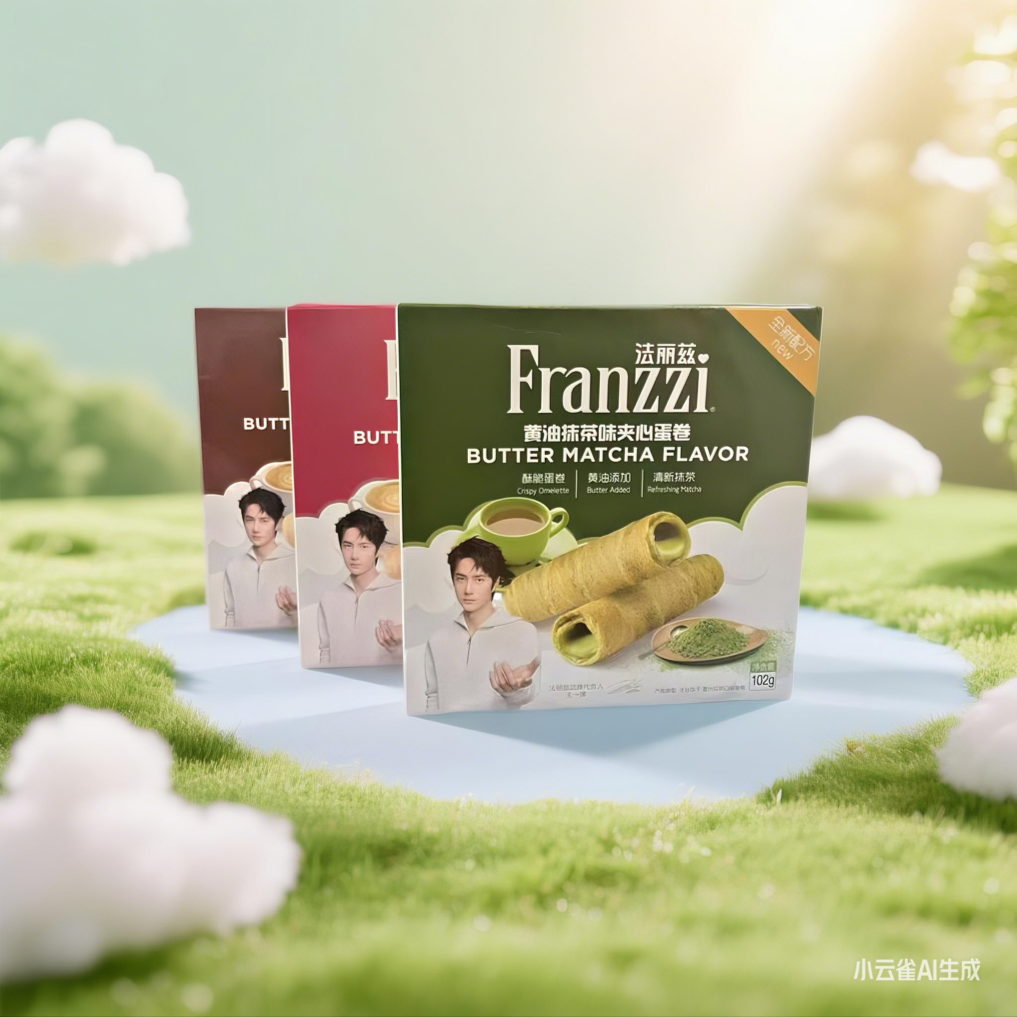 法丽兹102克盒装夹心蛋卷饼干下午茶脆脆卷零食小吃王一博的饼干