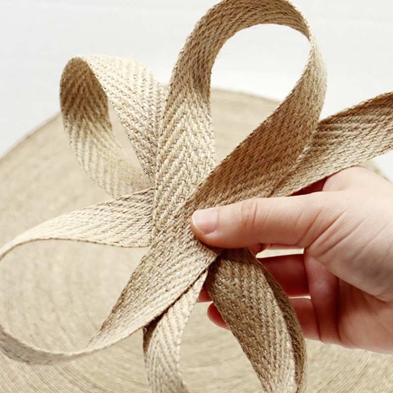 人字带2.5CM经线黄麻纬线棉