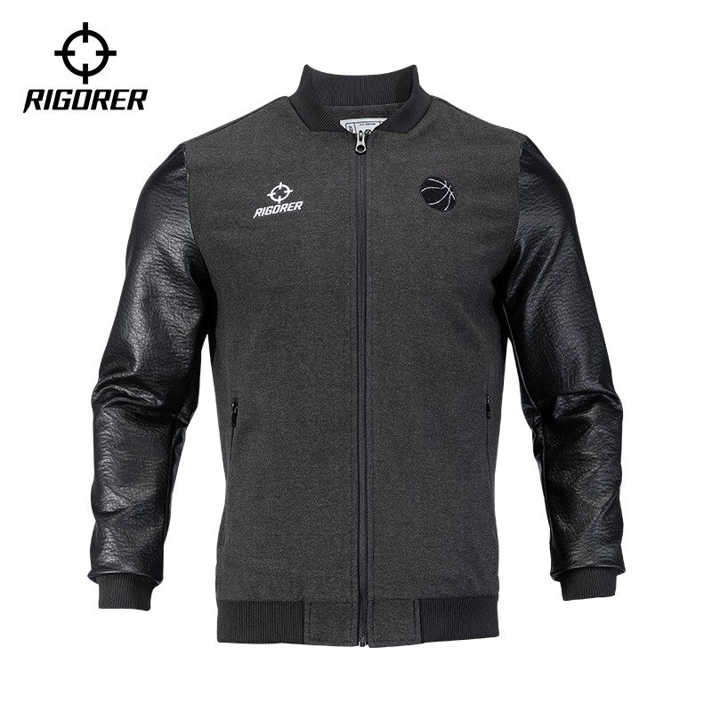 准者运动棉夹克篮球logo男秋冬时尚外套教练休闲户外防风出场服装