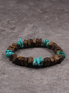 pohier随形原矿绿松石沉香手串