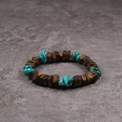 pohier随形原矿绿松石沉香手串