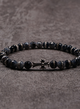 pohier宝喜儿天眼玛瑙纯银手链