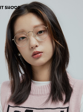 绮丽鎏金！高级感金丝复古孟钰眼镜手工素颜圆脸近视圆形眼镜框