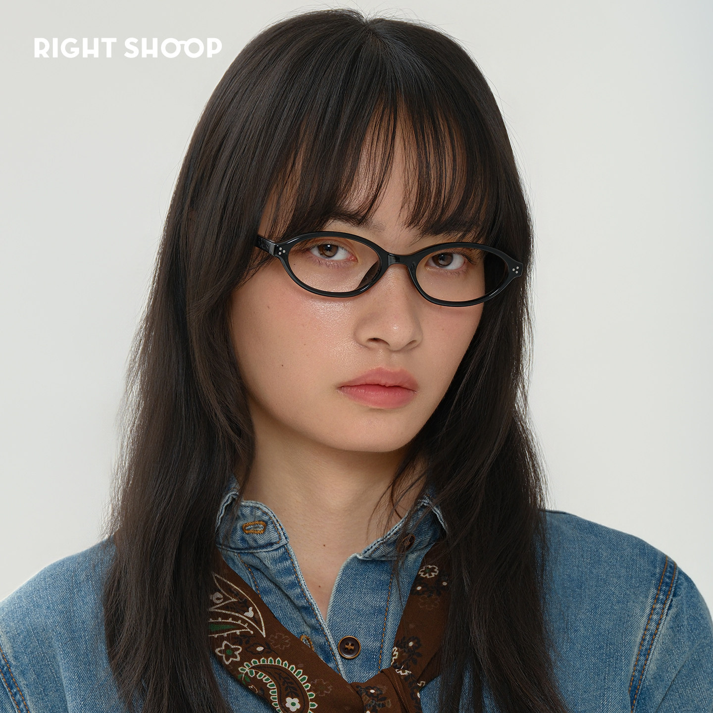 RIGHT SHOOP右店老钱智感修颜chill女高度数近视显脸小配近视眼镜图片