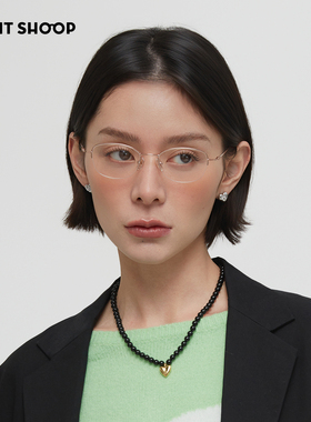 RIGHT SHOOP右店无龄感半框女高光钛金属轻盈无痕书卷chill风眼镜