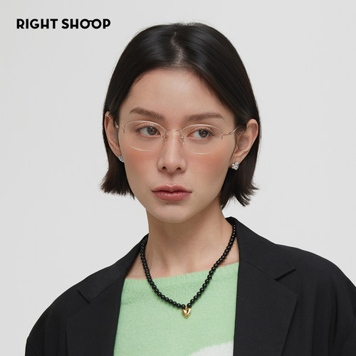 右店小半框钛金属轻盈近视眼镜