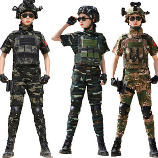 威龙三角洲cos服短袖学生军训迷彩服套装男儿童特种兵作战服夏季