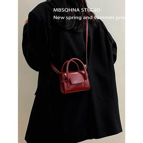 复古迷你口红包百搭斜挎小方包