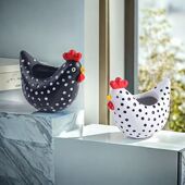 礼物创意 饰现代艺术品农舍风格 母鸡花盆雕塑装 饰雕像花园家居装