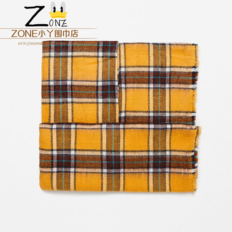 百搭格子条纹加厚两用保暖大披肩