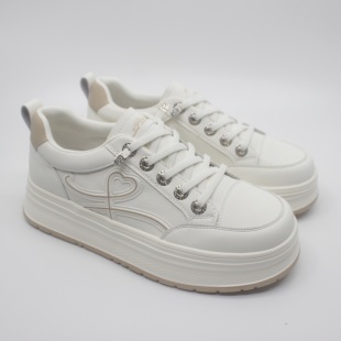 新款 2026春季 休闲真皮小白鞋 女单鞋 专柜正品 X639211C 富贵鸟女鞋