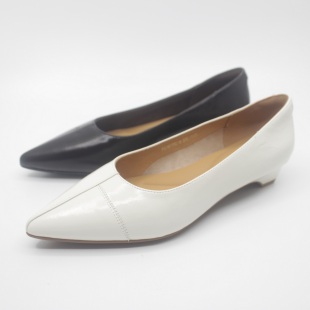 时尚 新款 尖头矮跟真皮女单鞋 工作鞋 富贵鸟女鞋 F676926C 2026春季