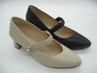 富贵鸟正品 舒适粗跟真皮羊皮女单鞋 女鞋 新款 F300073K 2023春季 特价