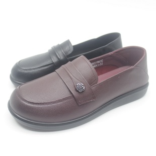 妈妈鞋 专柜正品 舒适粗跟牛皮女单鞋 2026春新款 R651961C 富贵鸟女鞋