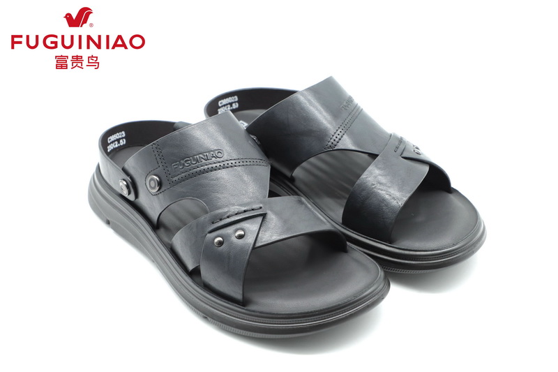 特价富贵鸟男鞋2023夏季新款牛皮舒适休闲凉沙滩鞋男凉鞋C385023