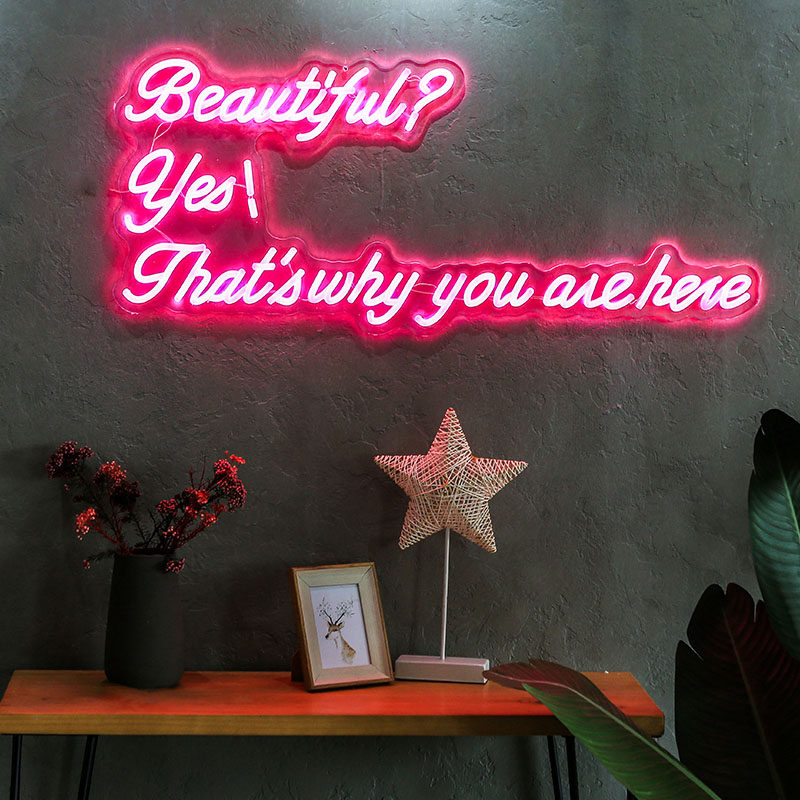 霓虹灯发光字招牌定制LED灯店铺logo广告牌灯带装饰ins门头户外