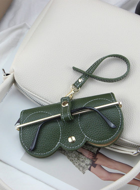 眼镜袋便携式可挂通用墨镜太阳镜眼镜盒真皮近视镜抗压收纳保护套