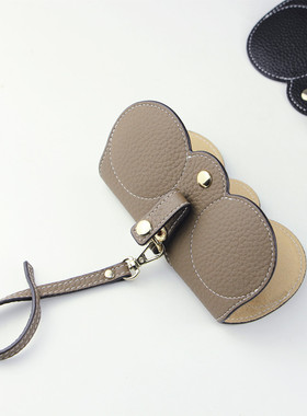 ins墨镜包便携眼镜盒太阳眼镜真皮保护套可爱眼镜夹女简约眼镜袋