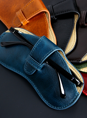 ins墨镜包便携创意真皮眼镜盒太阳眼镜袋少女时尚近视眼镜保护套