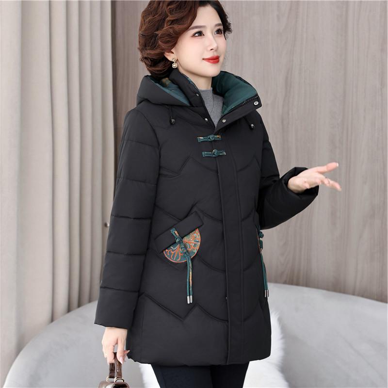中国民族风冬季复古新款妈妈中老年羽绒棉服加厚棉袄中式棉衣外套
