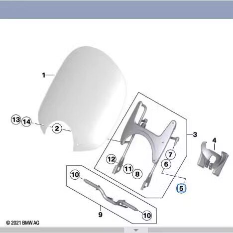 BMW宝马原厂踏板摩托车R18原车标准风挡改装件加高透明防风加高