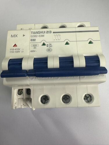 天水二一三小型断路器GSB2-63M 3P C32+MX Ac110-415VDC110-130V