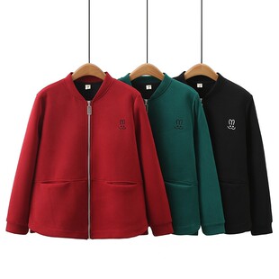 胖MM米豆朗上野熊开衫 女装 绣兔子夹克外套845 加肥加大码 2025秋季