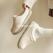 保暖毛毛棉拖加绒穆勒鞋 冬外穿2025新款 你一脚蹬勃肯半拖鞋 可爱