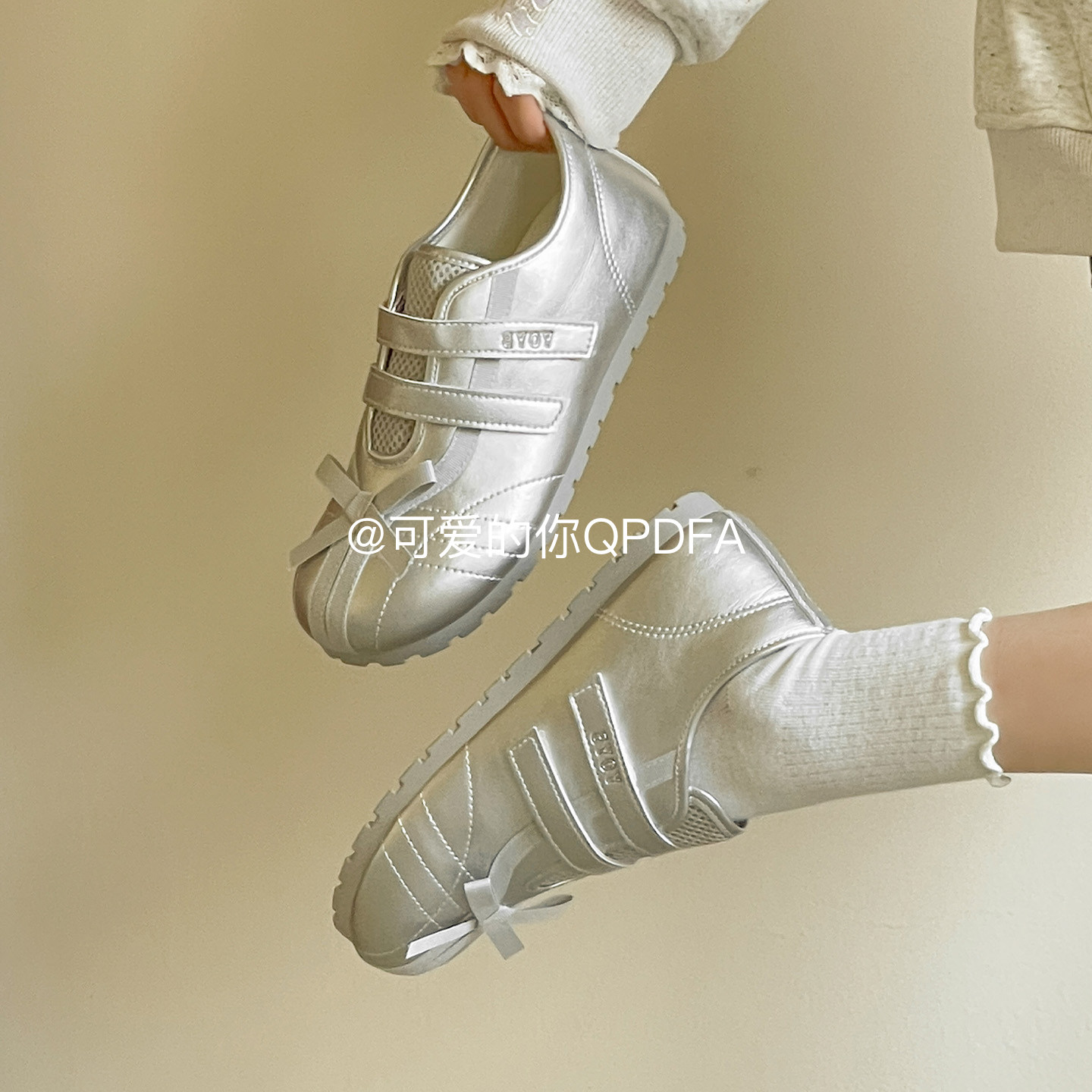 可爱的你蝴蝶结芭蕾鞋2026年超火的鞋子配裙子魔术贴小众百搭单鞋,女鞋,深口单鞋,淘宝优惠券,粉丝福利购,淘宝优惠卷