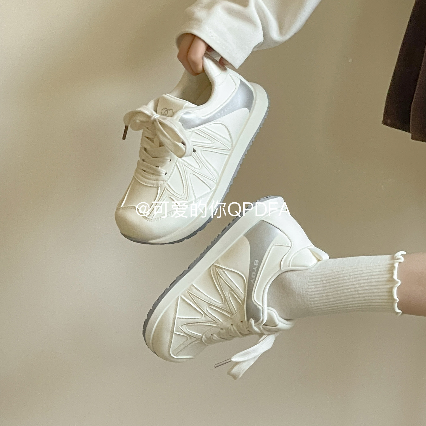 可爱的你早春厚底阿甘鞋子女2026新款爆款百搭小白鞋学生休闲板鞋,女鞋,时尚休闲鞋,淘宝优惠券,粉丝福利购,淘宝优惠卷