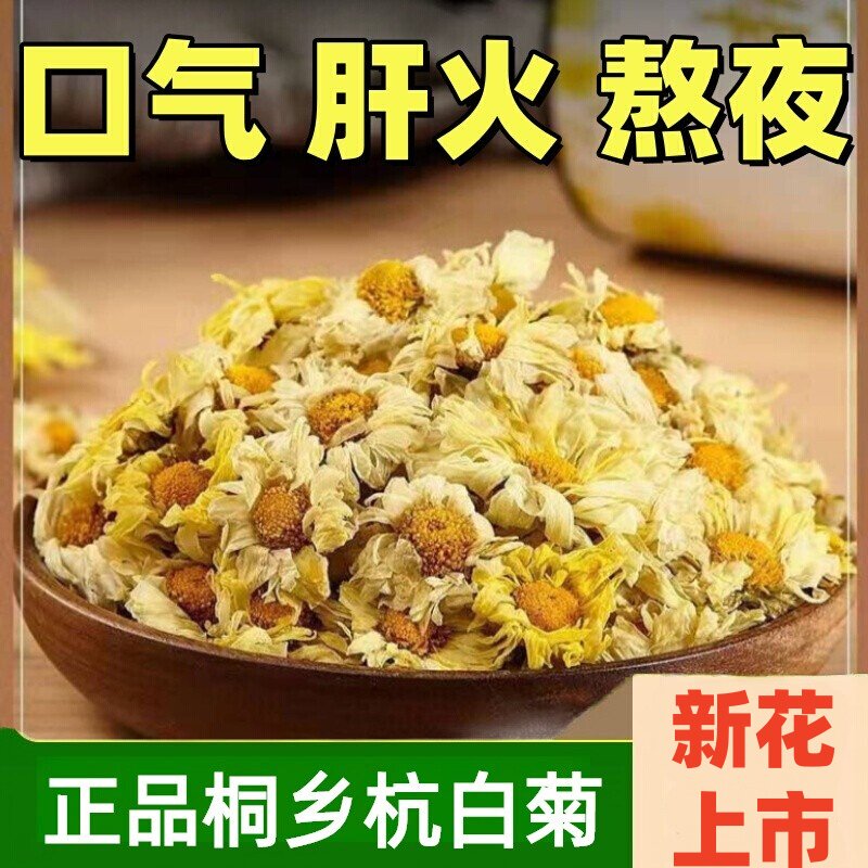 菊花茶白菊花特产级桐乡正宗杭白菊泡水正品菊花中药材杭菊胎菊干