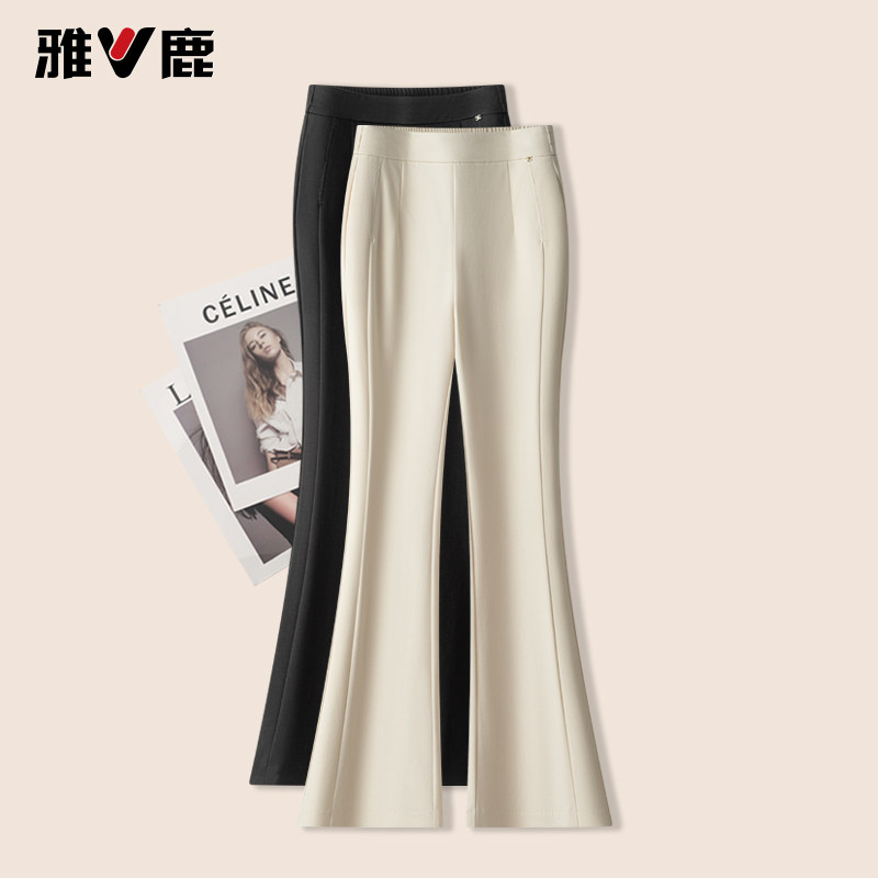 雅鹿鱼尾西装微喇裤女春季2026新款高腰显瘦休闲喇叭马蹄裤子春秋,女装/女士精品,休闲裤,淘宝优惠券,粉丝福利购,淘宝优惠卷