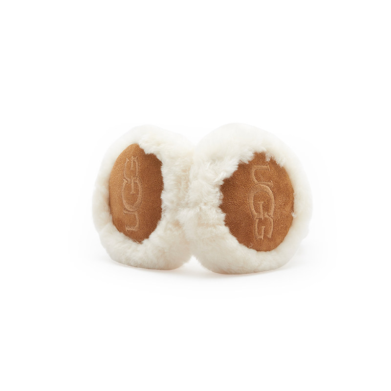 UGG 공식 가을 겨울 여성 클래식 솔리드 컬러 양가죽 플러시 따뜻하고 방한 자수 귀마개 20955