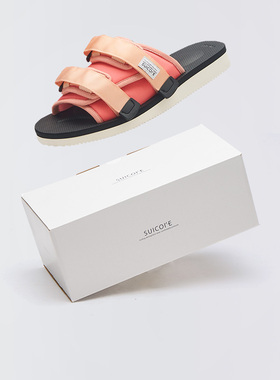 SUICOKE Moto-Cab日系机能拼色魔术贴外凉拖鞋 OG-056Cab-SALMON