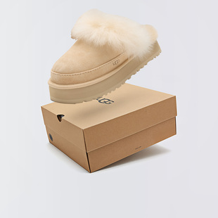 UGG Disquette Chalet 冬季女士厚底保暖加绒溢毛拖鞋1173930-REF