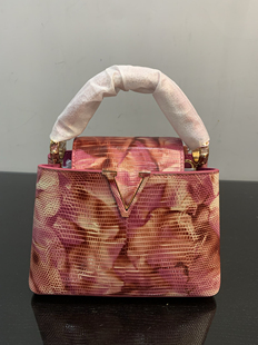 高端定制蜥蜴皮卡普托特包2025手提轻奢单肩斜挎女包20CM