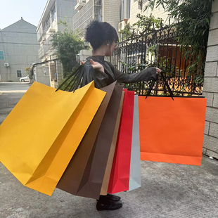 现货超大号彩卡手提袋巨大相框婚纱礼品袋企业商超营销纸袋印字