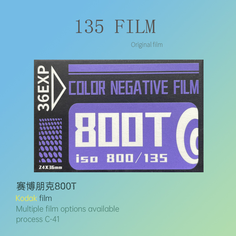 135赛博朋克800T柯达金200黑白电影5203全能400D富士C200胶卷胶片